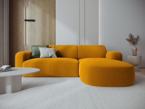 COLTAR ELEGANT DREAPTA 250CM, JASMIN 4 LOCURI, DIVERSE CULORI, MATERIAL CATIFEA, ARTIM GROUP COLLECTION - Img 16