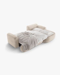COLTAR EXTENSIBIL ELLA, PE DREAPTA, NISIPIU, 271X174 CM, TAPITAT CU TAPITERIE DIN TEXTIL STRUCTURAT SORELLA, MICADONI - Img 5