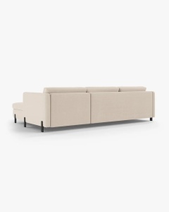 COLTAR EXTENSIBIL GLORIA, BEJ, PE DREAPTA, 266 CM, TAPITAT CU TAPITERIE DIN TEXTIL STRUCTURAT BJORN, MICADONI - Img 5