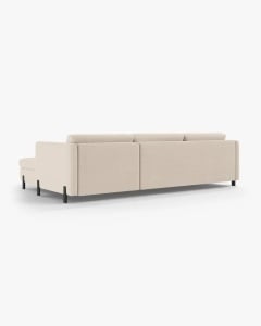 COLTAR EXTENSIBIL GLORIA, PE DREAPTA, BEJ, 170X286 CM, TAPITAT CU TAPITERIE DIN TEXTIL STRUCTURAT BJORN, MICADONI - Img 4