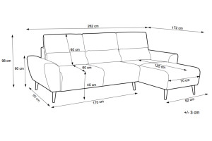 COLTAR EXTENSIBIL MOON GRI DIN LEMN SI TEXTIL - Img 6