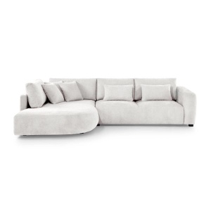COLTAR FIX IN FORMA DE L STANGA SAU DREAPTA( DUPA CERERE), 300CM, CONFECTIONAT DIN MATERIAL TIP CHENILLE, GRI INCHIS, JACOBS, STIL MODERN - Img 2