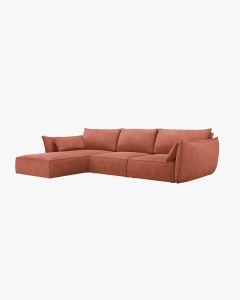 COLTAR KAELLE, 308 CM, CU 4 LOCURI, PE STANGA, CARAMIZIU, CU TAPITERIE DIN TEXTIL CHENILLE OVER THE HORIZON, MICADONI - Img 2