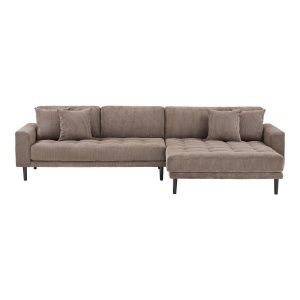 COLTAR LIDO 190CM, DIN LEMN SI TEXTIL RAIAT, CULOARE MARO, HOUSE NORDIC