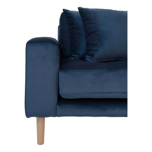 COLTAR LIDO CU 4 PERINI 290CM, DIN LEMN SI TEXTIL, CULOARE ALBASTRU, DREAPTA, HOUSE NORDIC - Img 4