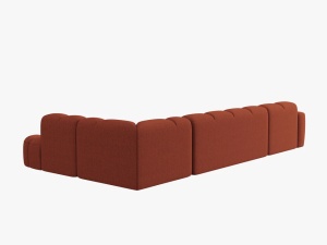 COLTAR LISA, DREAPTA, 7 LOCURI, 387 CM, SCORTISOARA 58, TAPITERIE DIN STOFA, DESIGN DEOSEBIT - Img 3