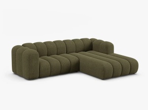 COLTAR LUPIN 260, PE DREAPTA, VERDE, CU TAPITERIE DIN TEXTIL CHENILLE EDEN, MICADONI - Img 2