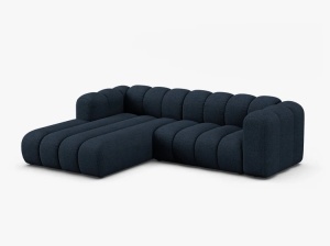 COLTAR LUPIN 260, PE STANGA, ALBASTRU INCHIS, CU TAPITERIE DIN TEXTIL BOUCLE BALOO, MICADONI - Img 2