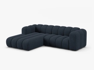 COLTAR LUPIN 260, PE STANGA, ALBASTRU MARIN, CU TAPITERIE DIN TEXTIL CHENILLE EDEN, MICADONI - Img 2