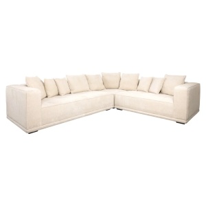 COLTAR LUSSO CU 3 LOCURI, BEJ CHENILLE, NIAGARA 902, S5148, CONFECTIONAT DIN LEMN DE PIN, SPUMA SI 100% POLIESTER, RICHMOND INTERIOR - Img 2