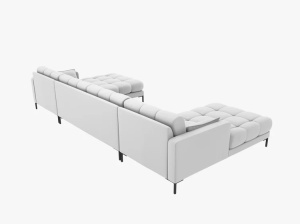 COLTAR MAMAIA, CU 6 LOCURI, GRI DESCHIS, CU TAPITERIE DIN TEXTIL STRUCTURAT NEVE, MICADONI - Img 3