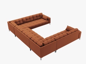COLTAR MAMAIA, CU 9 LOCURI, CARAMIZIU, CU TAPITERIE DIN TEXTIL STRUCTURAT NEVE, MICADONI - Img 3