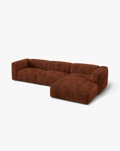 COLTAR MARTINA, 130X176 CM, PE DREAPTA, CARAMIZIU, TAPITAT CU TAPITERIE DIN TEXTIL CORDOI TILIA, MICADONI - Img 2