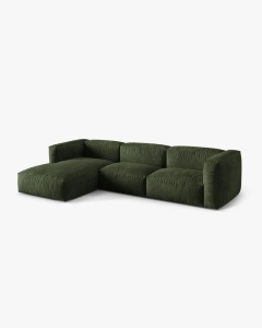 COLTAR MARTINA, 130X176 CM, PE STANGA, VERDE, TAPITAT CU TAPITERIE DIN TEXTIL CATIFEA VOGUE, MICADONI - Img 2