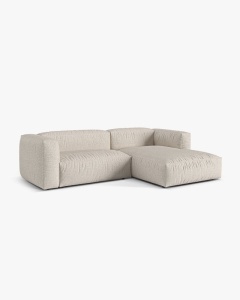 COLTAR MARTINA, BEJ, 280 CM, DREAPTA, CU TAPITERIE DIN TEXTIL BOUCLE MONET, MICADONI - Img 2