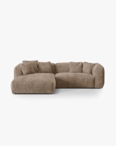 COLTAR MARTINA, GHINDA, 280 CM, STANGA, CU TAPITERIE DIN TEXTIL CORDOI TILIA, MICADONI
