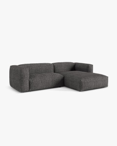 COLTAR MARTINA, GRI ANTRACIT, 280 CM, DREAPTA, CU TAPITERIE DIN TEXTIL BOUCLE MONET, MICADONI - Img 2