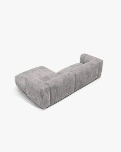 COLTAR MARTINA, GRI DESCHIS, 280 CM, DREAPTA, CU TAPITERIE DIN TEXTIL CORDOI TILIA, MICADONI - Img 3