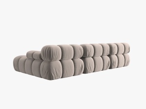 COLTAR MODULAR BELLIS, DREAPTA, 3 LOCURI, 285 CM, BEJ 16, TAPITERIE DIN CATIFEA, DESIGN DEOSEBIT - Img 2