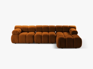COLTAR MODULAR BELLIS, DREAPTA, 4 LOCURI, 282 CM, TAPITERIE BOUCLE, DIVERSE CULORI, DESIGN DEOSEBIT - Img 2