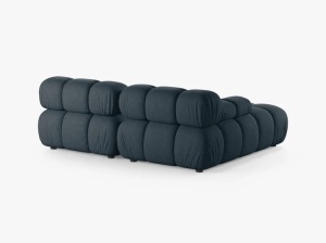 COLTAR MODULAR BELLIS, PE STANGA, PETROL INCHIS, CU TAPITERIE DIN TEXTIL STRUCTURAT LIBERTY, MICADONI - Img 3