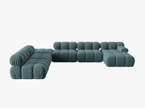 COLTAR MODULAR BELLIS, STANGA, 6 LOCURI, 376 CM, DIVERSE CULORI SI MATERIALE, DESIGN DEOSEBIT - Img 16