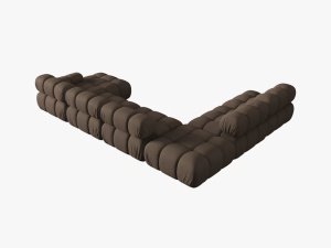 COLTAR MODULAR BELLIS, STANGA, 6 LOCURI, 379 CM, MARO 40, TAPITERIE DIN CATIFEA 3D, DESIGN DEOSEBIT - Img 2