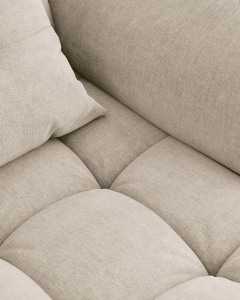 COLTAR MODULAR BLOOM, PE DREPTA, BEJ DESCHIS, 327 CM, CU TAPITERIE DIN TEXTIL STRUCTURAT WIND, MICADONI - Img 5