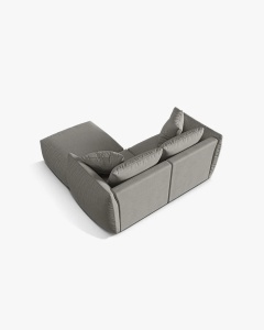 COLTAR MODULAR CHRIS, 220X100, AGRI CALD, CU TAPITERIE DIN TEXTIL STRUCTURAT LINS, MICADONI - Img 2