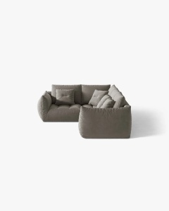 COLTAR MODULAR, CU 4 LOCURI, BLOOM, PE STANGA, 316 CM, CU TAPITERIE DIN TEXTIL CATIFEA CASINO, MICADONI - Img 3