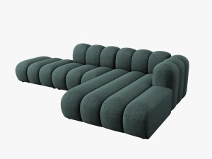 COLTAR MODULAR LUPIN, DREAPTA, 5 LOCURI, 294 CM, VERDE PETROL 78, TAPITERIE CHENILLE, DESIGN DEOSEBIT - Img 4