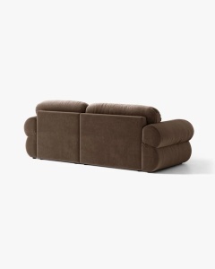 COLTAR MODULAR, OPHELIA, CIOCOLATIU, PE STANGA, 236 CM, CU TAPITERIE DIN TEXTIL CATIFEA VENUS, MICADONI - Img 4