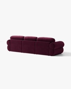 COLTAR MODULAR, OPHELIA, VISINIU, PE DREAPTA, 297 CM, CU TAPITERIE DIN TEXTIL CATIFEA VENUS, MICADONI - Img 4