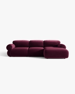 COLTAR MODULAR, OPHELIA, VISINIU, PE STANGA, 297 CM, CU TAPITERIE DIN TEXTIL CATIFEA VENUS, MICADONI