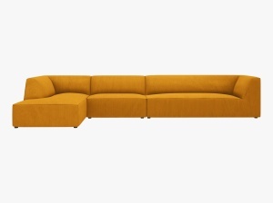 COLTAR MODULAR RUBY, STANGA, 5 LOCURI, 366 CM, DIVERSE CULORI SI MATERIALE, DESIGN DEOSEBIT - Img 4