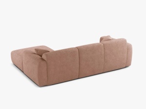 COLTAR MOLINO, 225 CM, PE DREAPTA, BEJ, CU TAPITERIE DIN TEXTIL BOUCLE BALOO, MICADONI - Img 3