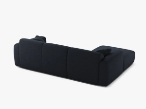 COLTAR MOLINO, 225 CM, PE STANGA, ALBASTRU MARIN, CU TAPITERIE DIN TEXTIL CHENILLE EDEN, MICADONI - Img 3