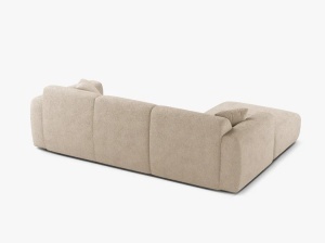 COLTAR MOLINO, 225 CM, PE STANGA, BEJ, CU TAPITERIE DIN TEXTIL BOUCLE BALOO, MICADONI - Img 3