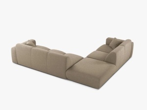 COLTAR MOLINO, 315 CM, PE STANGA, BEJ INCHIS, CU TAPITERIE DIN TEXTIL CHENILLE EDEN, MICADONI - Img 3