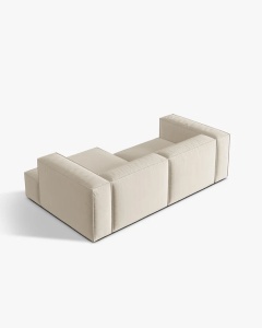 COLTAR NURIA, PE DREAPTA, BEJ, 252X147 CM, TAPITAT CU TAPITERIE DIN TEXTIL CATIFEA PARIS, MICADONI - Img 4