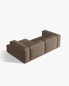 COLTAR NURIA, PE DREAPTA, CAPPUCCINO, 252X147 CM, TAPITAT CU TAPITERIE DIN TEXTIL STRUCTURAT LIBERTY, MICADONI - Img 4