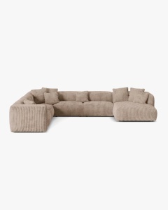 COLTAR PANORAMIC MARTINA, 160X106 CM, PE STANGA, GHINDA, TAPITAT CU TAPITERIE DIN TEXTIL CORDOI TILIA, MICADONI