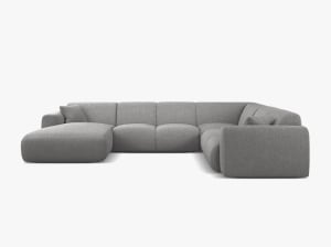 COLTAR PANORAMIC MOLINO, PE DREAPTA, GRI DESCHIS, 326 CM, , CU TAPITERIE DIN TEXTIL CHENILLE EDEN, MICADONI - Img 2
