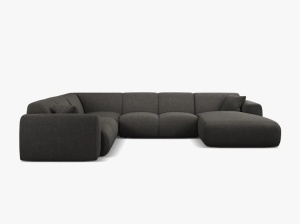 COLTAR PANORAMIC MOLINO, PE STANGA, GRI INCHIS, 326 CM, , CU TAPITERIE DIN TEXTIL CHENILLE EDEN, MICADONI - Img 2