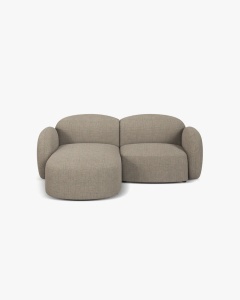 COLTAR PE DREAPTA, BLAIR, 194X 95, MELANJ GRI-MARO, CU TAPITERIE DIN TEXTIL STRUCTURAT BALTIMORE, MICADONI
