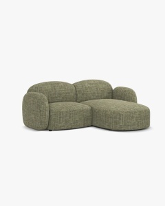 COLTAR PE DREAPTA, BLAIR, 194X 95, VERDE MASLINIU, CU TAPITERIE DIN TEXTIL STRUCTURAT BALTIMORE, MICADONI - Img 3