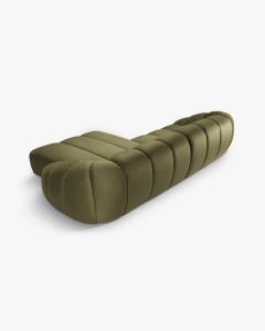 COLTAR PE DREAPTA DIANA, VERDE, 334X182 CM, TAPITAT CU TAPITERIE DIN TEXTIL CATIFEA SALVADORE, MICADONI - Img 3