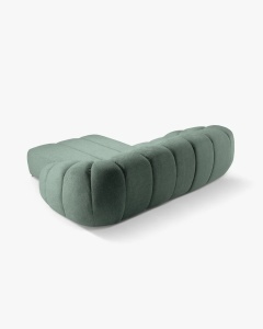 COLTAR PE DREAPTA DIANA, VERDE MENTA, 294X182 CM, TAPITAT CU TAPITERIE DIN TEXTIL STRUCTURAT BUBBLE MICADONI - Img 3