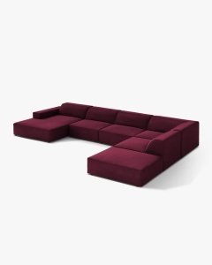 COLTAR PE DREAPTA JODIE, CU 7 LOCURI, 361X258 CM, ADANCIME SCAUN 62 CM, VISINIU, TAPITAT CU TAPITERIE DIN TEXTIL CATIFEA VENUS, MICADONI - Img 3