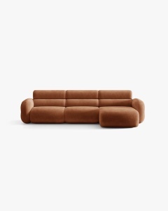 COLTAR PE DREAPTA, NEO, CARAMIZIU, 305X165 CM, TAPITAT CU TAPITERIE DIN TEXTIL CHENILLE GOLD, MICADONI